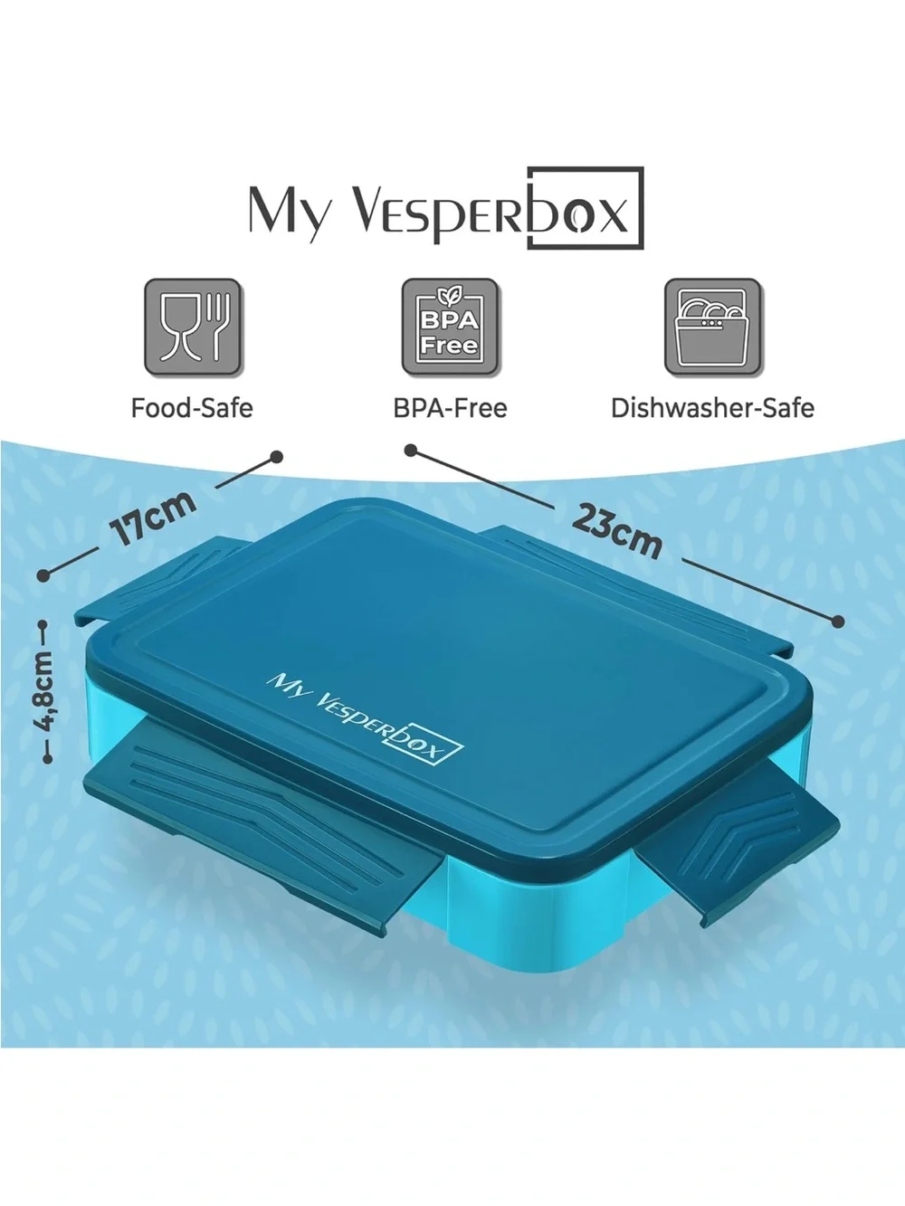 My VesperBox Lite Blue Lunch Bento Box Food Storage Container